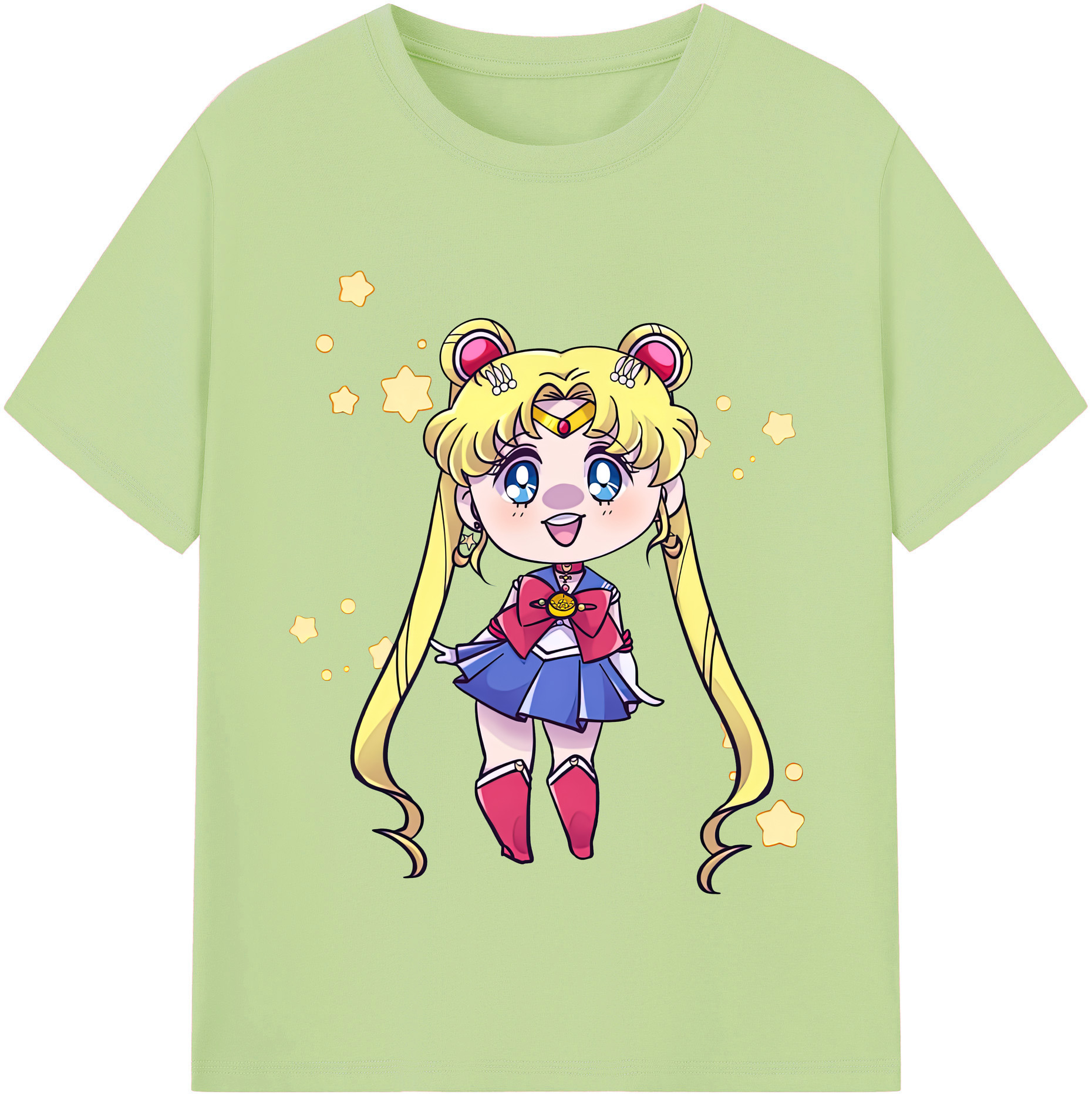 （画像用） 美少女戦士セーラームーン 月野 うさぎ つきの うさぎ Sailor Moon Tsukino Usagi 綿100％半袖Tシャツ（フロントプリント）